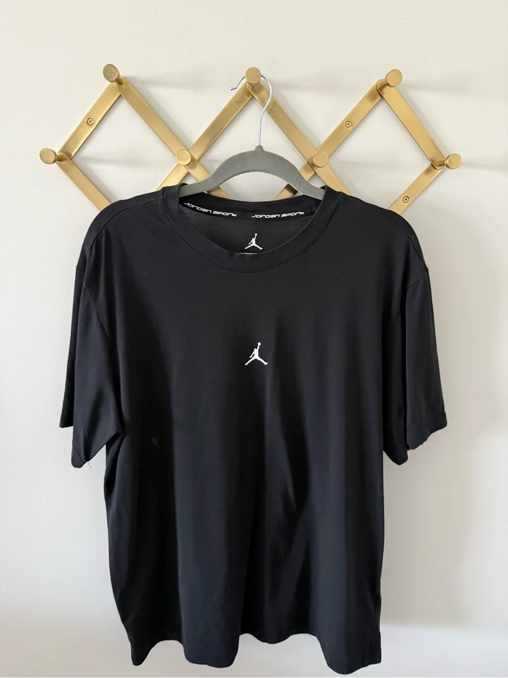 Jordan Black Short Sleeve T-Shirt with White Jumpman